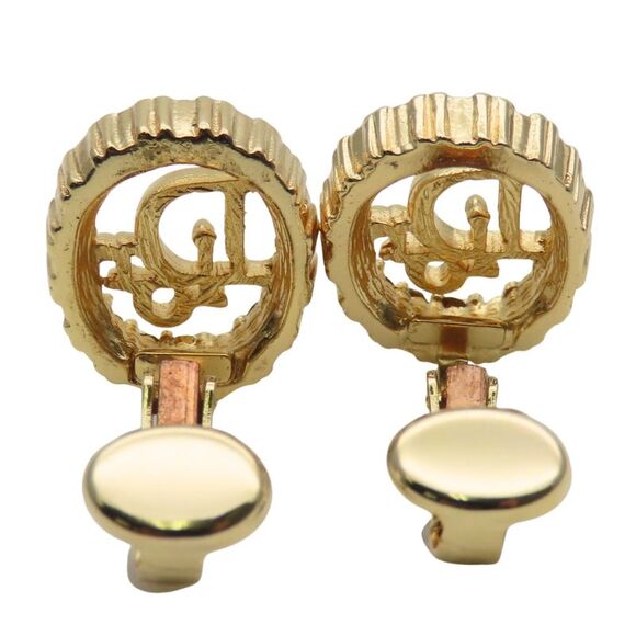 Christian Dior CD Logo Earrings